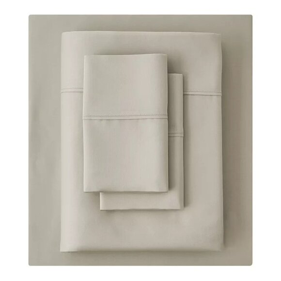 Heritage Home 800TC 4-Pc Full Cotton Blend Sheet Set Gray MSRP $140 - Picture 2 of 4